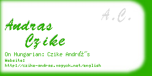 andras czike business card